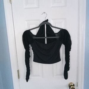 Shein medium black crop top